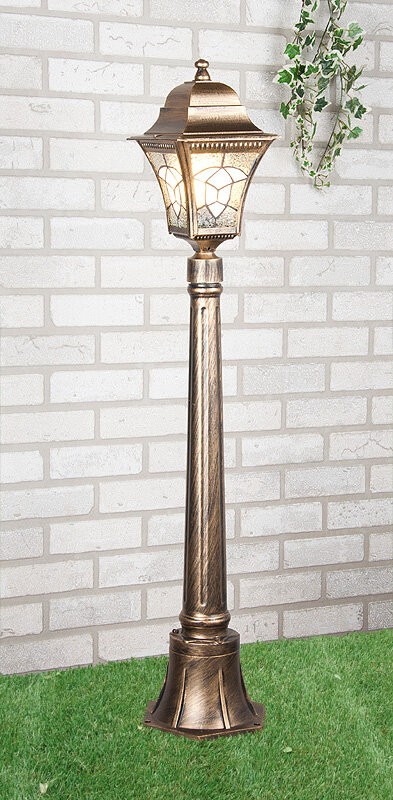 Altair F черное золото уличный светильник на столбе IP44