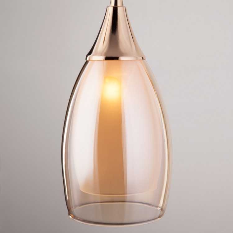 Подвесной светильник со стеклянным плафоном 50085/1 золото