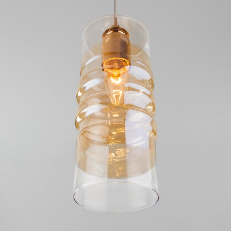 Подвесной светильник со стеклянным плафоном 50185/1 золото