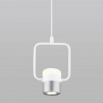 Подвесной светодиодный светильник с поворотным плафоном 50165/1 LED белый/серебро