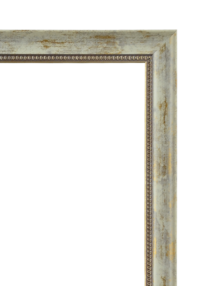 Зеркало "Континент" Паула белое золото 60х74