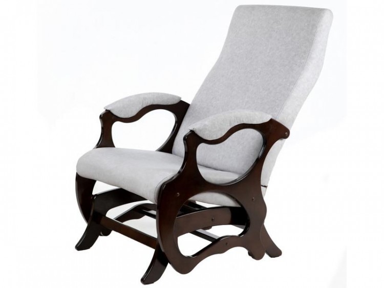 Кресло глайдер Санторини (Серый / орех)