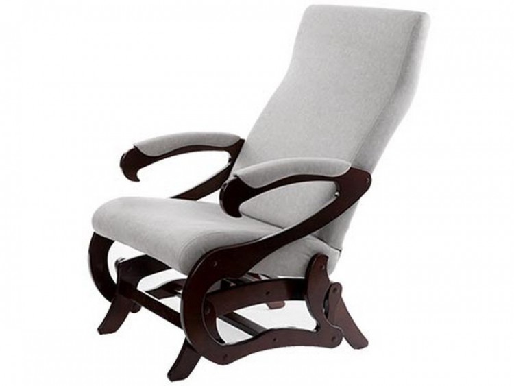 Кресло глайдер Сиена (Серый / орех)