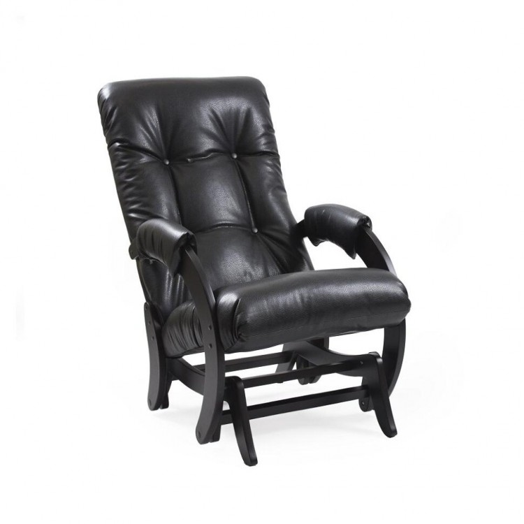 Кресло-качалка глайдер МИ Модель 68, Венге, к/з Vegas Lite Black