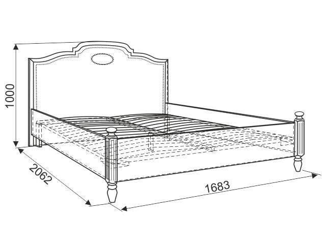 Кровать Диана Голд 1,6 м