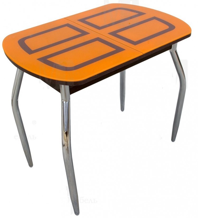 Стол МС мини (90х60) оранжевый (венге)